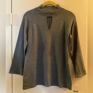 (NWT) INC Keyhole 3/4 sleeve soft sweater. Size M.